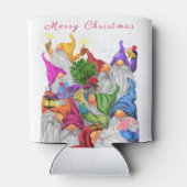 Kerstfeest Koelbox Happy Gnomen Party Blikjeskoeler (Achterkant)