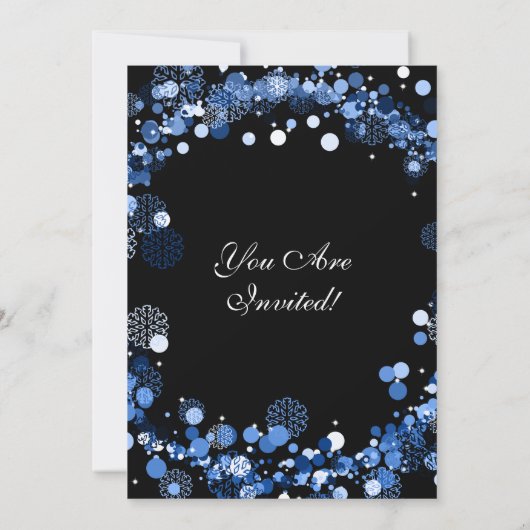 Kerstfeest Krans Blauw Kaart (Achterkant)