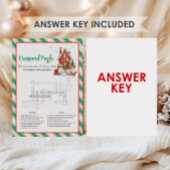Kerstfeest Kruiswoordpuzzel Spel Feestdagenkaart