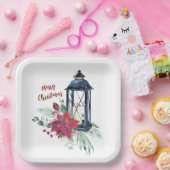 Kerstfeest  Lantaarn Papieren Bordje (Feest)