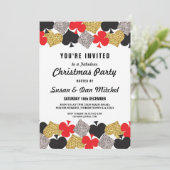 Kerstfeest Las Vegas Casino Cards Invite Kaart (Staand voorkant)