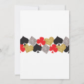 Kerstfeest Las Vegas Casino Cards Invite Kaart (Achterkant)