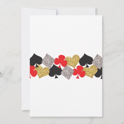 Kerstfeest Las Vegas Casino Cards Invite Kaart (Achterkant)