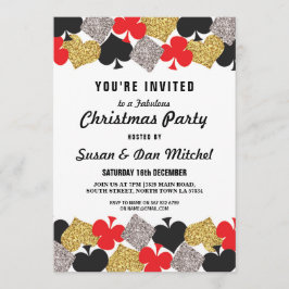 Kerstfeest Las Vegas Casino Cards Invite Kaart
