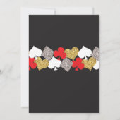 Kerstfeest Las Vegas Casino Cards Invite Kaart (Achterkant)