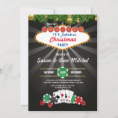 Kerstfeest Las Vegas Casino Dice Feestdagen Kaart (Voorkant)