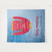 Kerstfeest lelijk truitje rood blauw sneeuw wandkleed (Voorkant (horizontaal))