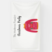 kerstfeest lelijke zweet rood wit spandoek (Verticaal)