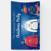 kerstfeest lelijke zweten rode blauwe sneeuw winte spandoek (Verticaal)