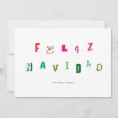 KERSTFEEST LETTERTYPE CHRISTMAS FEESTDAGENKAART (Voorkant)