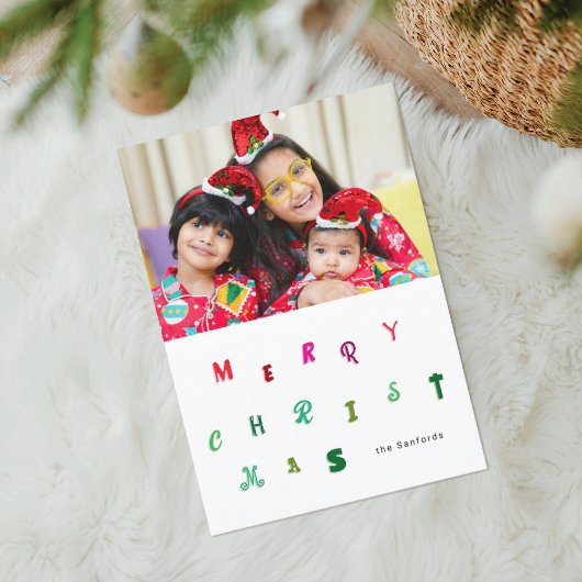 KERSTFEEST LETTERTYPE CHRISTMAS FEESTDAGENKAART