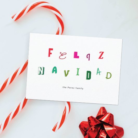 KERSTFEEST LETTERTYPE CHRISTMAS FEESTDAGENKAART