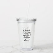 Kerstfeest liefde Lachen Acryl Drinkbeker (Achterkant)