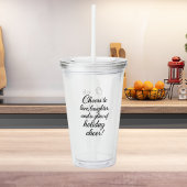 Kerstfeest liefde Lachen Acryl Drinkbeker