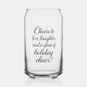 Kerstfeest liefde Lachen Blikvorm Glas (Voorkant)