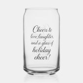 Kerstfeest liefde Lachen Blikvorm Glas (Achterkant)