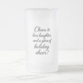 Kerstfeest liefde Lachen Matglas Bierpul (Center)