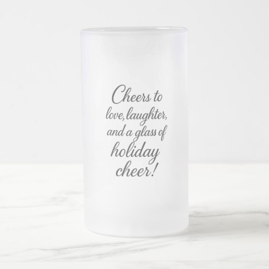 Kerstfeest liefde Lachen Matglas Bierpul (Center)