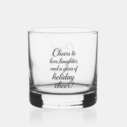 Kerstfeest liefde Lachen Whisky Glas (Achterkant)