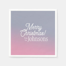 Kerstfeest Lila Roze Ombre Servet