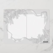 Kerstfeest lint Foto Paarse Folie Feestdagen Briefkaart (Achterkant)