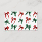 Kerstfeest Luier Raffle Ticket Informatiekaartje (Achterkant)