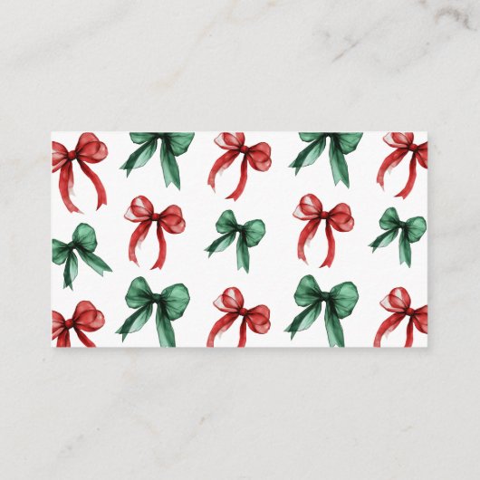 Kerstfeest Luier Raffle Ticket Informatiekaartje (Achterkant)