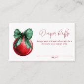 Kerstfeest Luier Raffle Ticket Informatiekaartje (Voorkant)