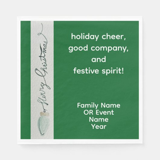 Kerstfeest Luncheon Servet (Voorkant)