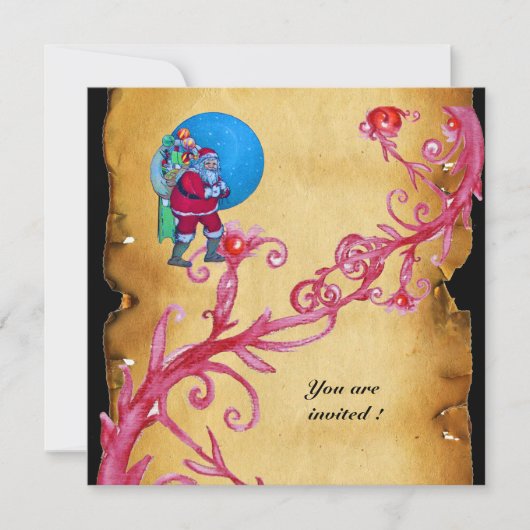 KERSTFEEST MAGISCHE BESJES MET PARCHMENT KAART (Voorkant)