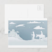 Kerstfeest Maria Jozef en Bethlehem Feestdagenkaart (Voorkant / Achterkant)