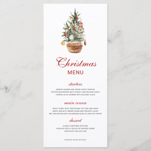 kerstfeest menu (Voorkant)