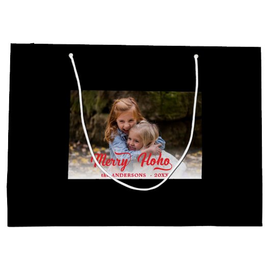 Kerstfeest Merry Ho Ho Groot Cadeauzakje (Achterkant)