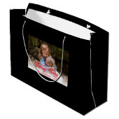 Kerstfeest Merry Ho Ho Groot Cadeauzakje (Achterkant Gekanteld)