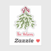 kerstfeest Merry Mistletoe Holiday Greenery Verlof Sticker (Vel)
