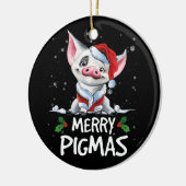 Kerstfeest Merry Pigmas Funny Xmas Pajama Keramisch Ornament (Links)