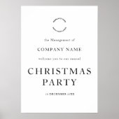 Kerstfeest met bedrijfslogo poster (Voorkant)