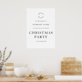 Kerstfeest met bedrijfslogo poster (Keuken)