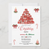 Kerstfeest met berg cadeaus kaart (Voorkant)