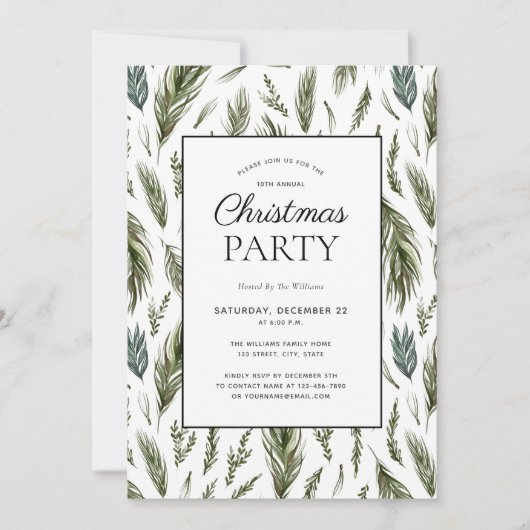 Kerstfeest met bijtende boschemicaliën kaart (Voorkant)