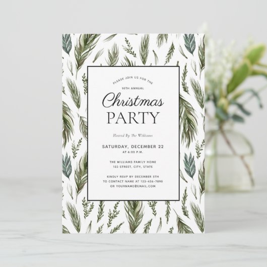 Kerstfeest met bijtende boschemicaliën kaart (Staand voorkant)