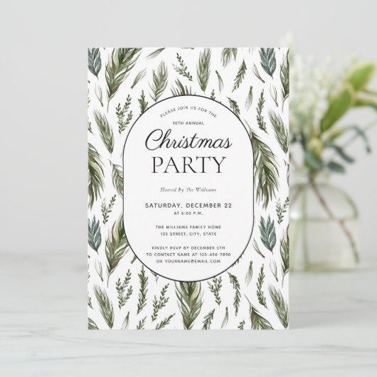 Kerstfeest met bijtende boschemicaliën kaart (Staand voorkant)