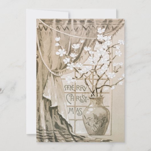  kerstfeest met bloemen 1865-1899 feestdagenkaart (Voorkant)