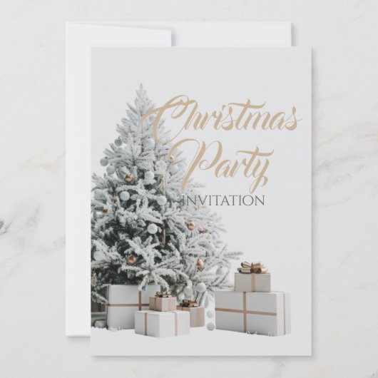 Kerstfeest met boom en Cadeaus Kaart (Achterkant)