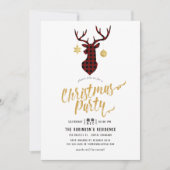 Kerstfeest met Buffalo Plaid Kaart (Voorkant)