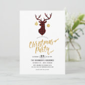 Kerstfeest met Buffalo Plaid Kaart (Staand voorkant)