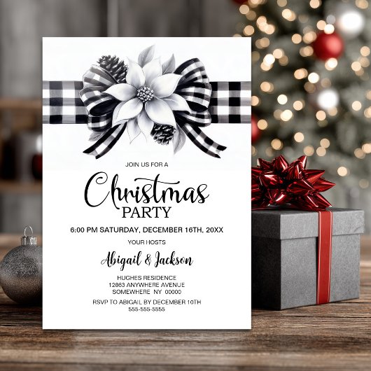Kerstfeest met Buffalo Plaid Kaart