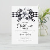 Kerstfeest met Buffalo Plaid Kaart (Staand voorkant)