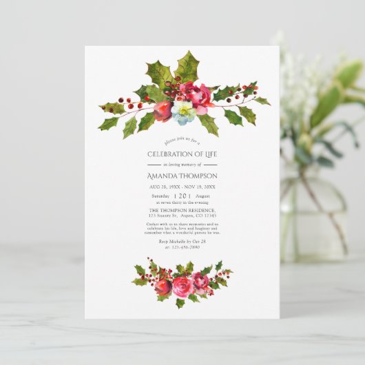 Kerstfeest met de titel 'Celebration of Life Photo Kaart (Staand voorkant)