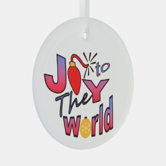 Kerstfeest met de wereld glas ornament (Voorkant Rechts)